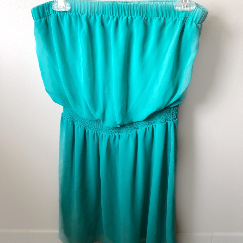 Turquoise Strapless Sundress